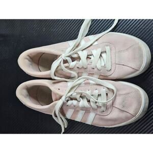 Adidas Neo Comfort Footbed Pale Pink Suede Sneakers Womens Size 7 SHW 675001
